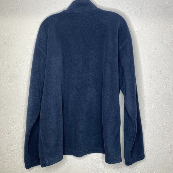 Columbia unisex/men's XL 1/2 zip fleece pull over jacket in blue EUC. - Picture 2 of 5